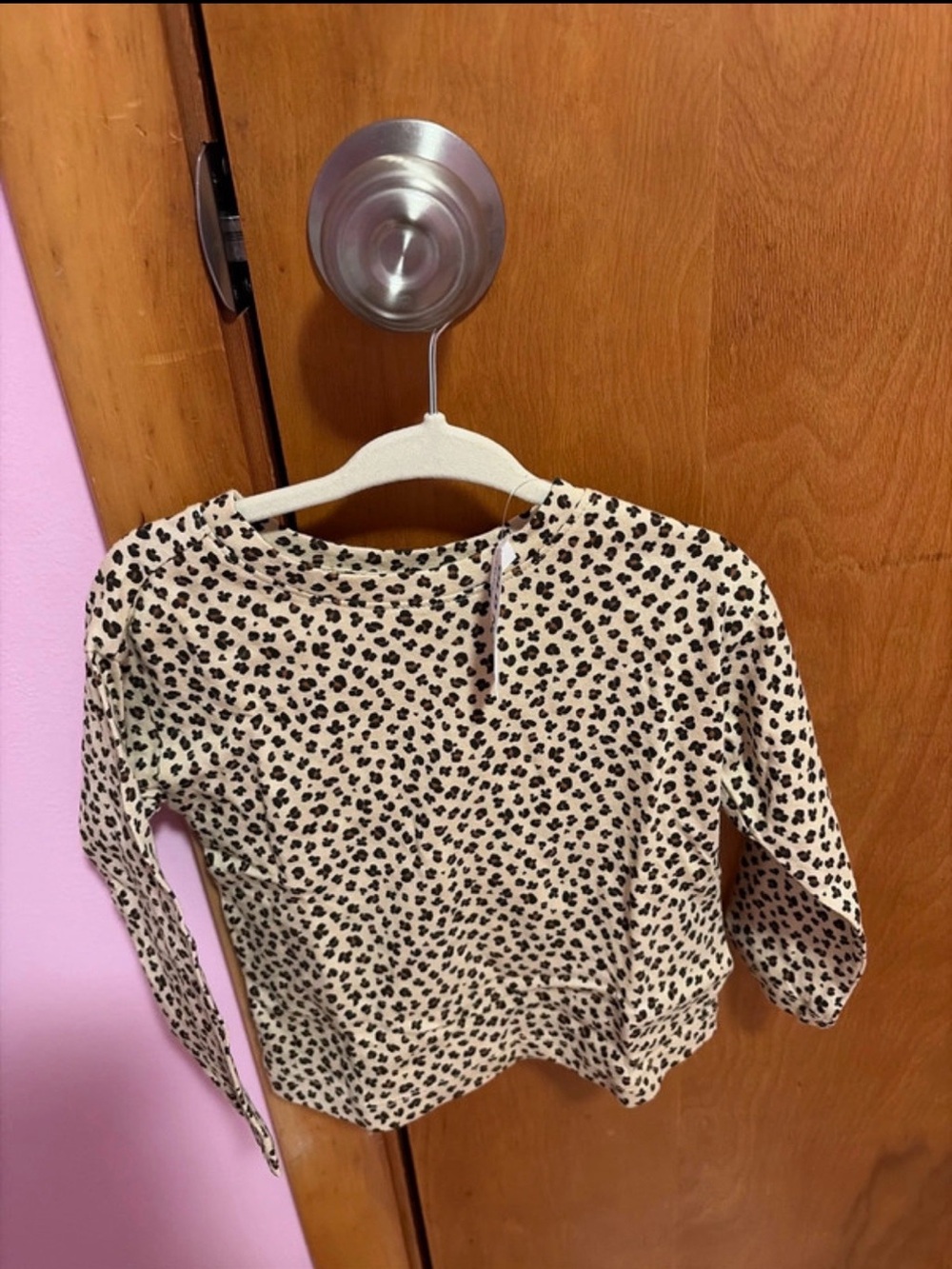 Toddler Girls Long Sleeve  Leopard Print Top